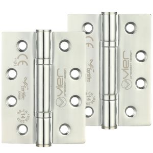 Precision 4 Inch Grade 14 High Performance Hinge, Polished Stainless Steel  (sold in pairs)