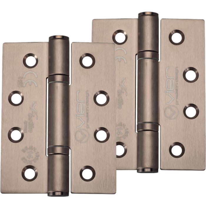 Precision 4 Inch Grade 14 High Performance Hinge, PVD Stainless Bronze (sold in pairs)