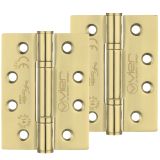 Precision 4 Inch Grade 14 High Performance Hinge, PVD Stainless Brass  (sold in pairs)