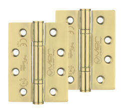 Precision 4 Inch Grade 14 High Performance Hinge, PVD Stainless Brass  (sold in pairs)