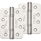 Precision 4 Inch Grade 14 High Performance Radius Edge Hinge, Satin Stainless Steel  (sold in pairs)