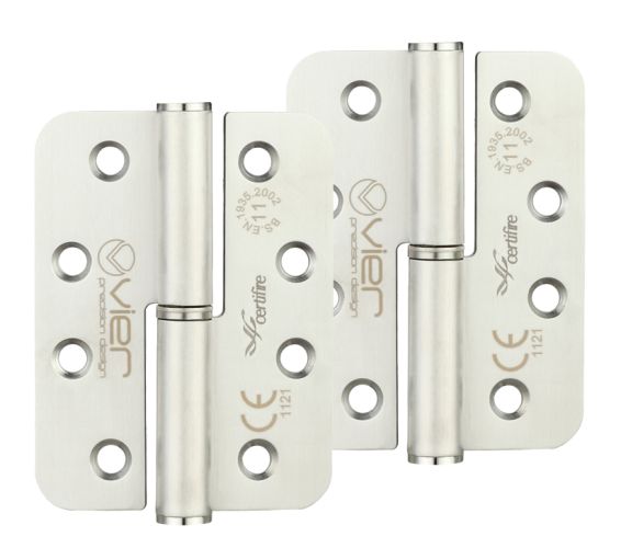 Precision 4 Inch Grade 11 Radius Edge Lift-Off Hinge, Satin Stainless Steel  (sold in pairs)