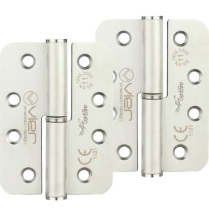 Precision 4 Inch Grade 11 Radius Edge Lift-Off Hinge, Satin Stainless Steel  (sold in pairs)