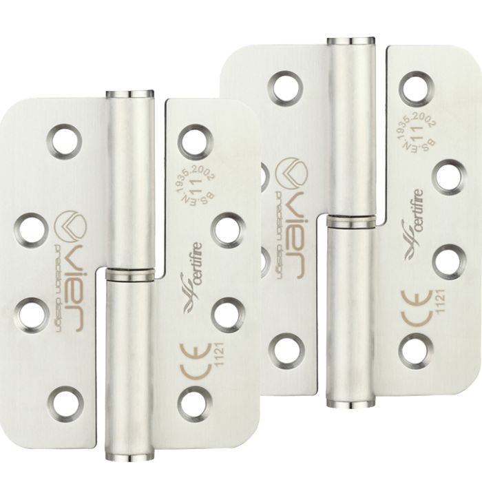 Precision 4 Inch Grade 11 Radius Edge Lift-Off Hinge, Satin Stainless Steel (sold in pairs)