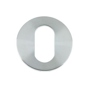 Oval Profile Key Escutcheon, Satin Stainless Steel