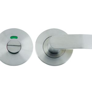 Bathroom Turn & Release With Indicator, Satin Stainless Steel