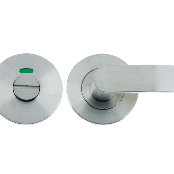 Bathroom Turn & Release With Indicator, Satin Stainless Steel