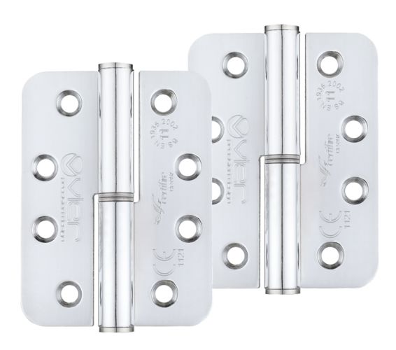 Precision 4 Inch Grade 11 Radius Edge Lift-Off Hinge, Polished Chrome  (sold in pairs)