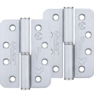 Precision 4 Inch Grade 11 Radius Edge Lift-Off Hinge, Satin Chrome  (sold in pairs)