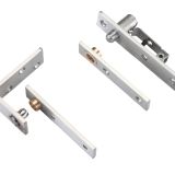 Square Pivot Hinge Set, Satin Stainless Steel (sold in pairs)