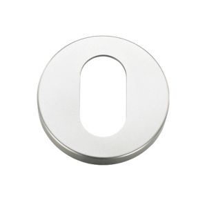 Architectural Aluminium Oval Profile Escutcheon, Satin Aluminium