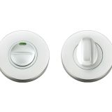 Architectural Aluminium Turn & Release With Indicator, Satin Aluminium