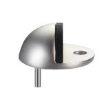 Architectural Aluminium Floor Mounted Oval Door Stop, Satin Aluminium