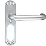 Architectural Aluminium RTD Lever On Inner Backplate, Satin Aluminium (sold in pairs)