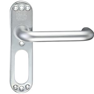 Architectural Aluminium RTD Lever On Inner Backplate, Satin Aluminium (sold in pairs)