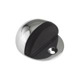 Oval Floor Mounted Door Stop (40mm x 48mm), Polished Chrome