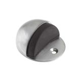 Oval Floor Mounted Door Stop (40mm x 48mm), Satin Chrome