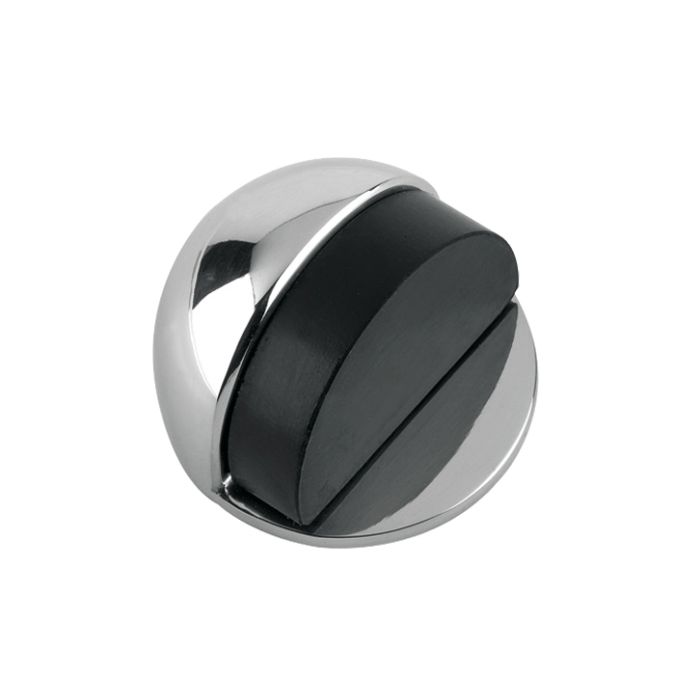 Oval Floor Mounted Door Stop (45mm Diameter), Polished Chrome