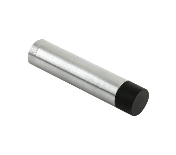 Cylinder Door Stop Without Rose (70mm), Satin Chrome