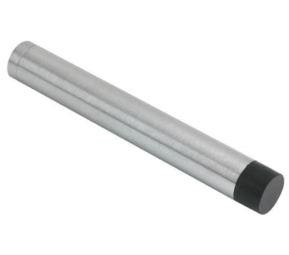 Cylinder Door Stop Without Rose (105mm), Satin Chrome