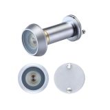 Door Viewers With Glass Lens (19mm Diameter), Satin Chrome
