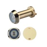 Door Viewers With Glass Lens (19mm Diameter), Polished Brass