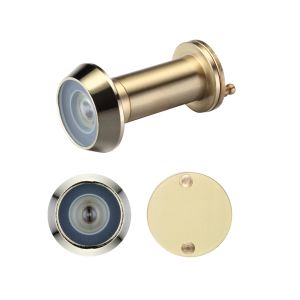 Door Viewers With Glass Lens (19mm Diameter), Polished Brass