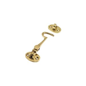 Cabin Hooks (75mm – 300mm), Polished Brass