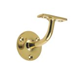Heavyweight Handrail Bracket, Polished Brass