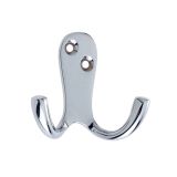 Double Robe Hook, Polished Chrome