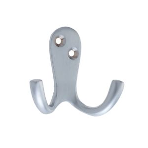 Double Robe Hook, Satin Chrome