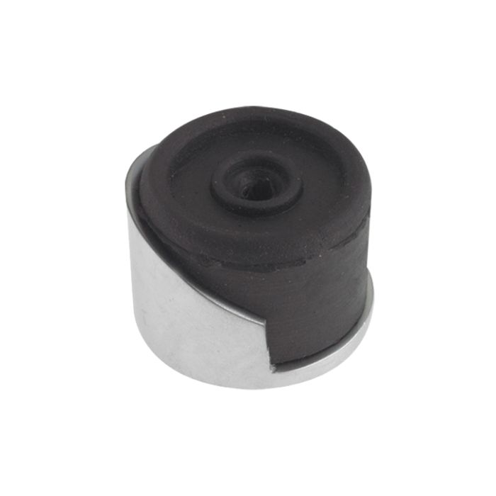Round Floor Mounted Door Stop (38mm Diameter), Satin Chrome