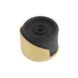 Round Floor Mounted Door Stop - 38mm - Polished Brass
