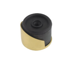 Round Floor Mounted Door Stop - 38mm - Polished Brass