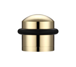 Domed Floor Mounted Door Stop - 31mm - Polished Brass