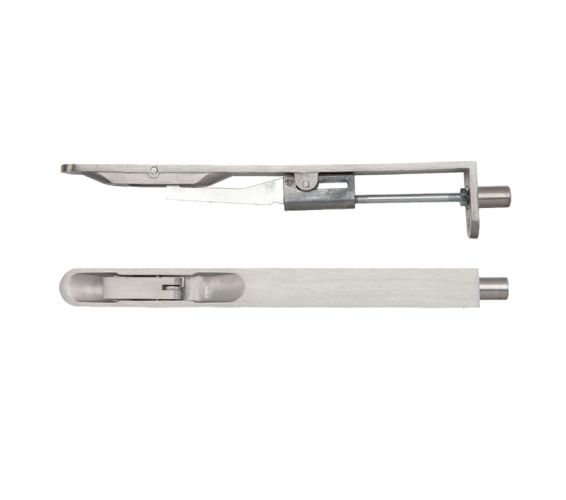 ZAS Radius Profile Lever Action Flush Bolts (Various Sizes), Satin Stainless Steel