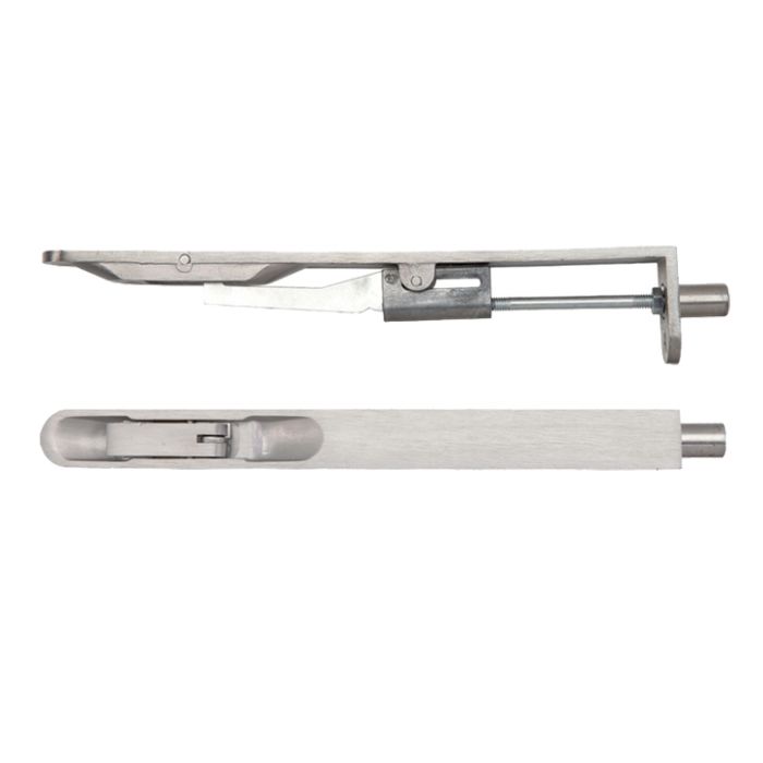 ZAS Radius Profile Lever Action Flush Bolts (Various Sizes), Satin Stainless Steel
