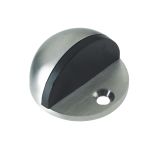 ZAS Face Fix Floor Mounted Oval Door Stop (45mm Diameter), Satin Stainless Steel