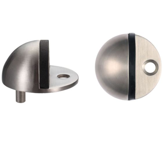 ZAS Face Fix Floor Mounted Oval Door Stop (40mm Diameter) Satin OR Polished Stainless Steel
