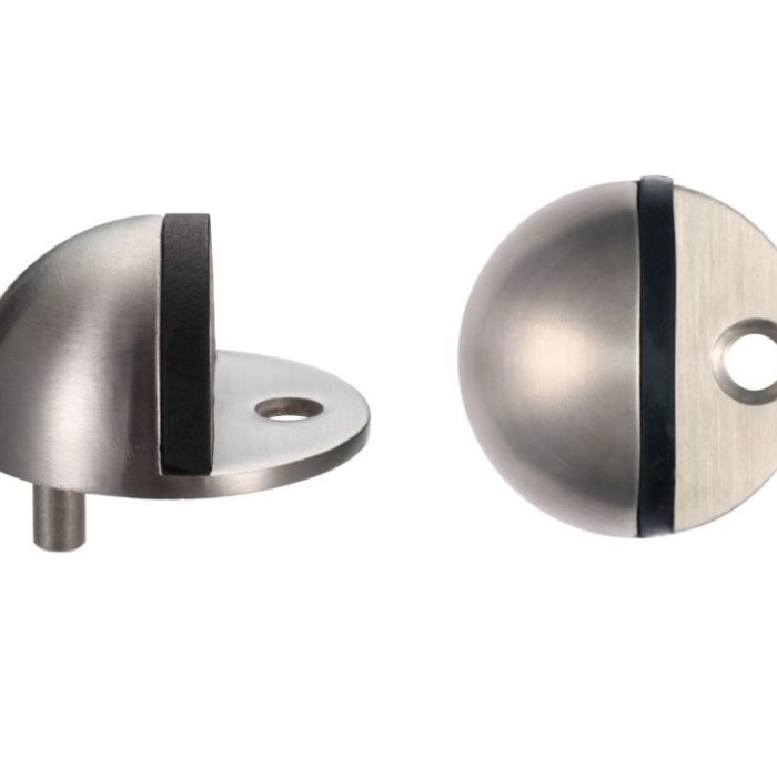 ZAS Face Fix Floor Mounted Oval Door Stop (40mm Diameter) Satin OR Polished Stainless Steel