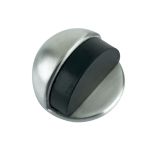 ZAS Floor Mounted Oval Door Stop (45mm Diameter), Satin Stainless Steel