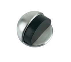ZAS Floor Mounted Oval Door Stop (45mm Diameter), Satin Stainless Steel