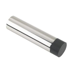 ZAS Cylinder Door Stop Without Rose (75mm Length – 19mm Diameter), Polished Stainless Steel