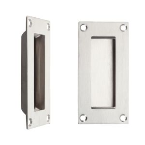 ZAS Rectangular Flush Pull (50mm x 100mm), Satin Stainless Steel