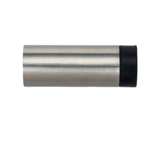 ZAS Cylinder Door Stop Without Rose (70mm Length – 30mm Diameter), Satin Stainless Steel