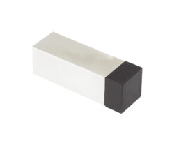 ZAS Square Cylinder Door Stop Without Rose (65mm Length - 20mm x 20mm Diameter), Polished Stainless Steel