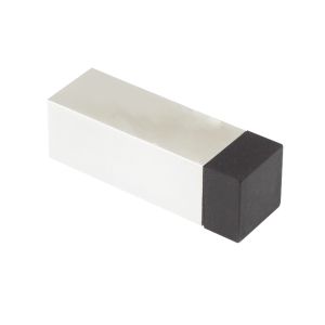 ZAS Square Cylinder Door Stop Without Rose (65mm Length – 20mm x 20mm Diameter), Polished Stainless Steel