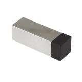 ZAS Square Cylinder Door Stop Without Rose (65mm Length - 20mm x 20mm Diameter), Satin Stainless Steel