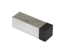ZAS Square Cylinder Door Stop Without Rose (65mm Length - 20mm x 20mm Diameter), Satin Stainless Steel