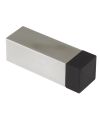 ZAS Square Cylinder Door Stop Without Rose (65mm Length – 20mm x 20mm Diameter), Satin Stainless Steel